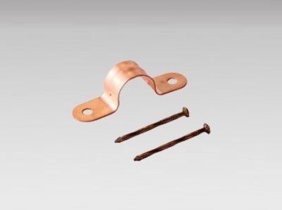 Copper Pipe Strap with Nails